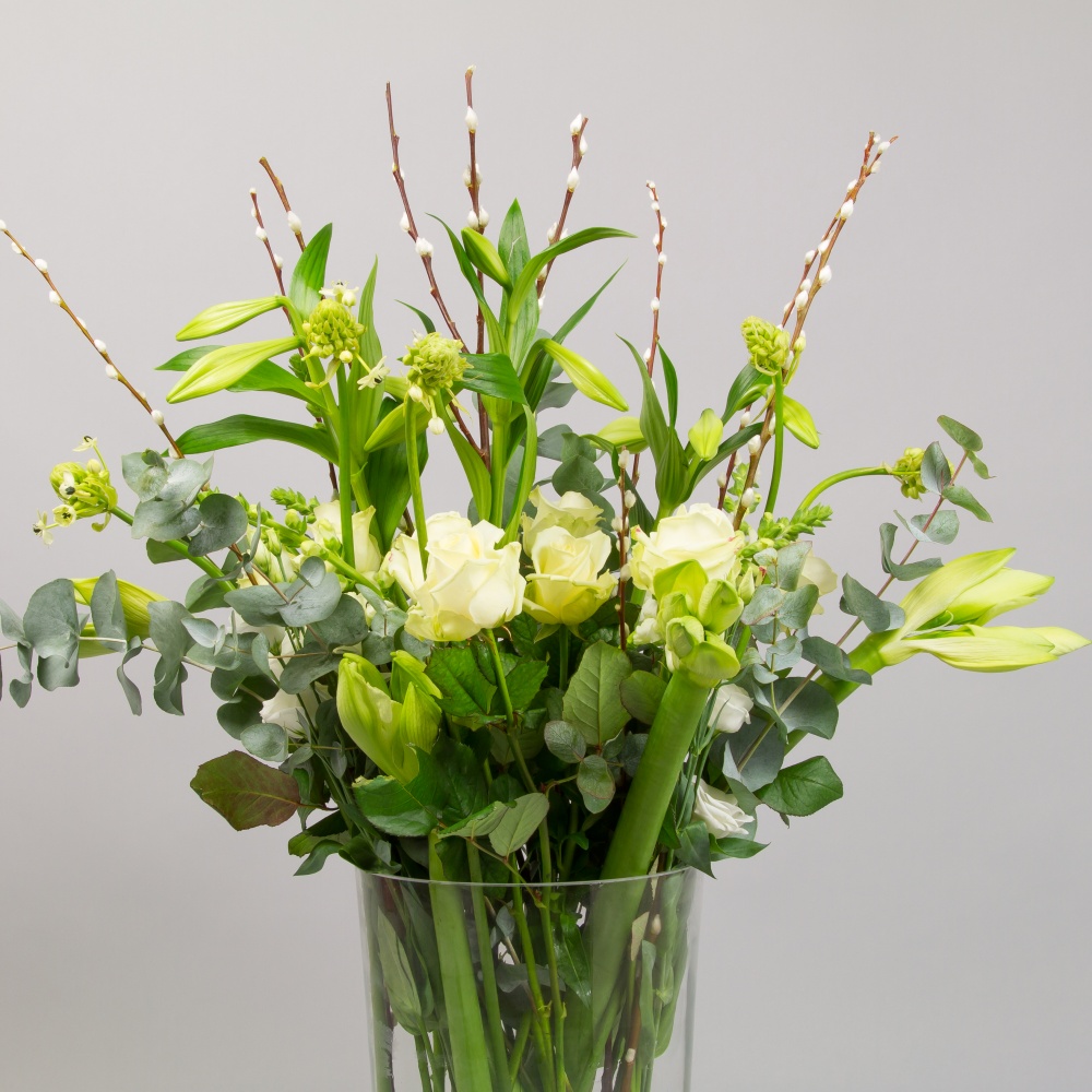 Tropisch Klap vertaler Witte bloemen met vaas | Bijzondergroen.nl